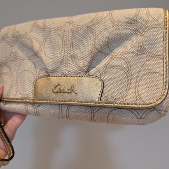 Coach Beige Wristlet Clutch - Picture 3 of 8